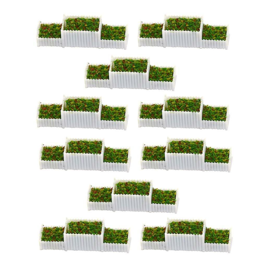 10x Plastic  1:150 Flower Beds Plant  for Parking Building