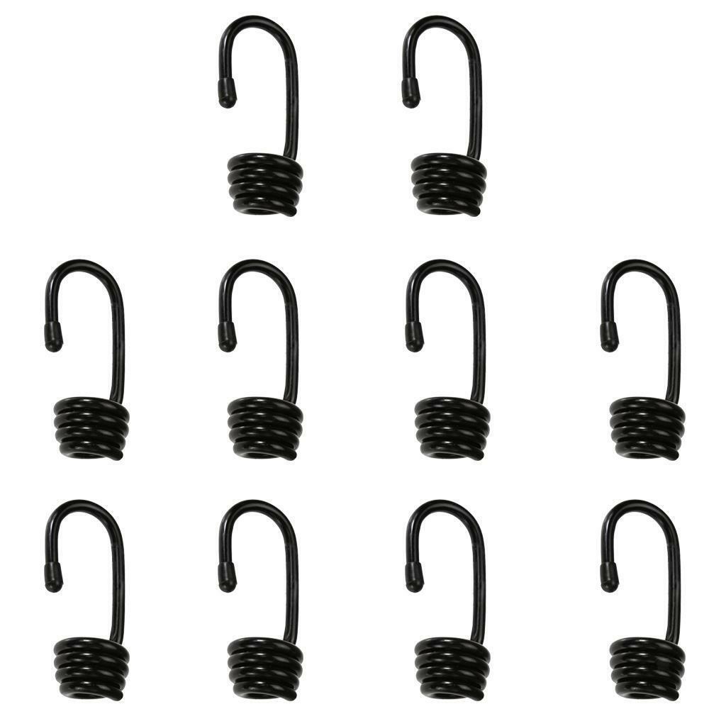 10 Pieces Plastic Coated Steel Wire Hook 10mm Shock Cord  Elastic Rope