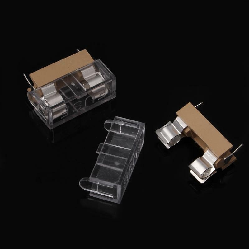 10 Pcs Glass Fuse Holder with Transparent Cover Fuse Blocks 5X20mm