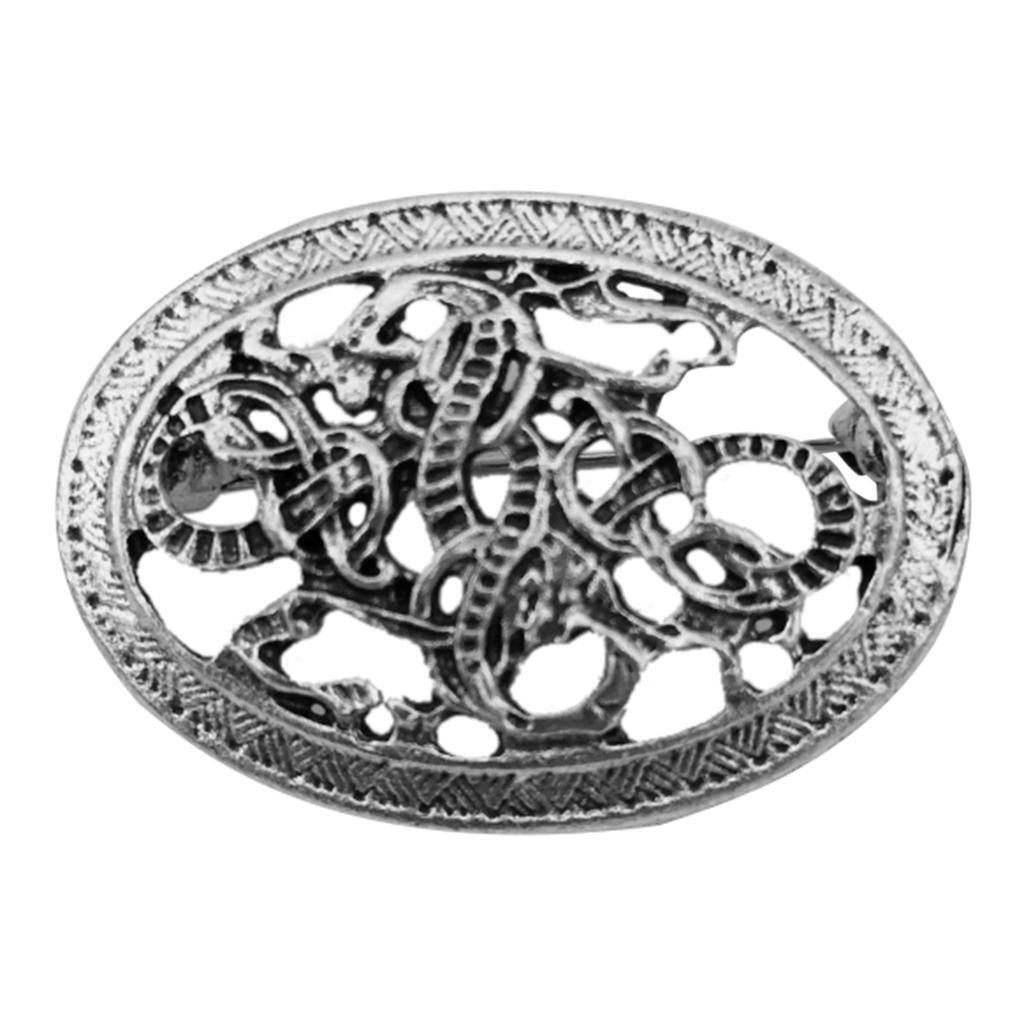 8 lot Carved  Symbol Brooch Badge  Nordic Shawl Sweater