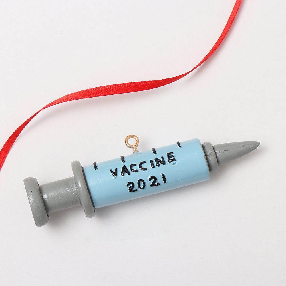 Hanging Pendants Christmas Tree Decoration Syringe Vaccine Christmas Ornament