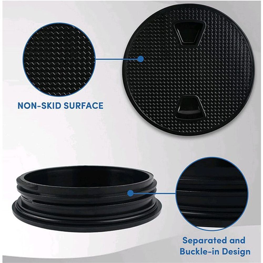 White Non-slip Round Access Hatch Deck Cover Lid Boat Marine Sailing Inspection