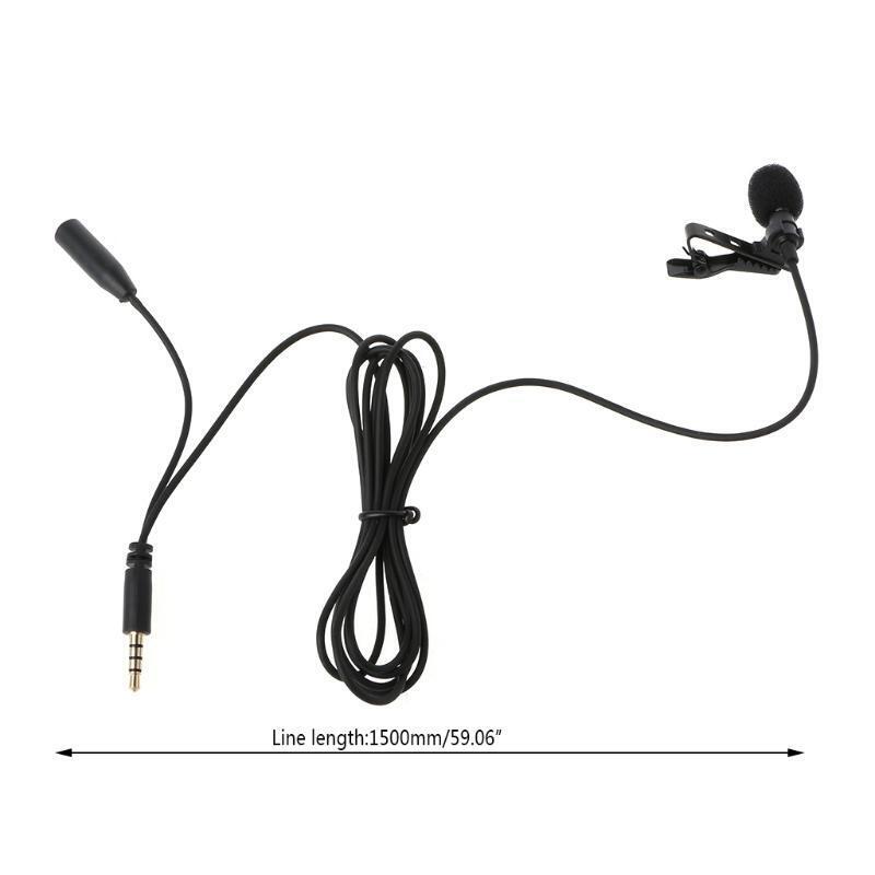 4.92ft Length Microphone with Sponge Cap Protector Practical 3.5mm Jack