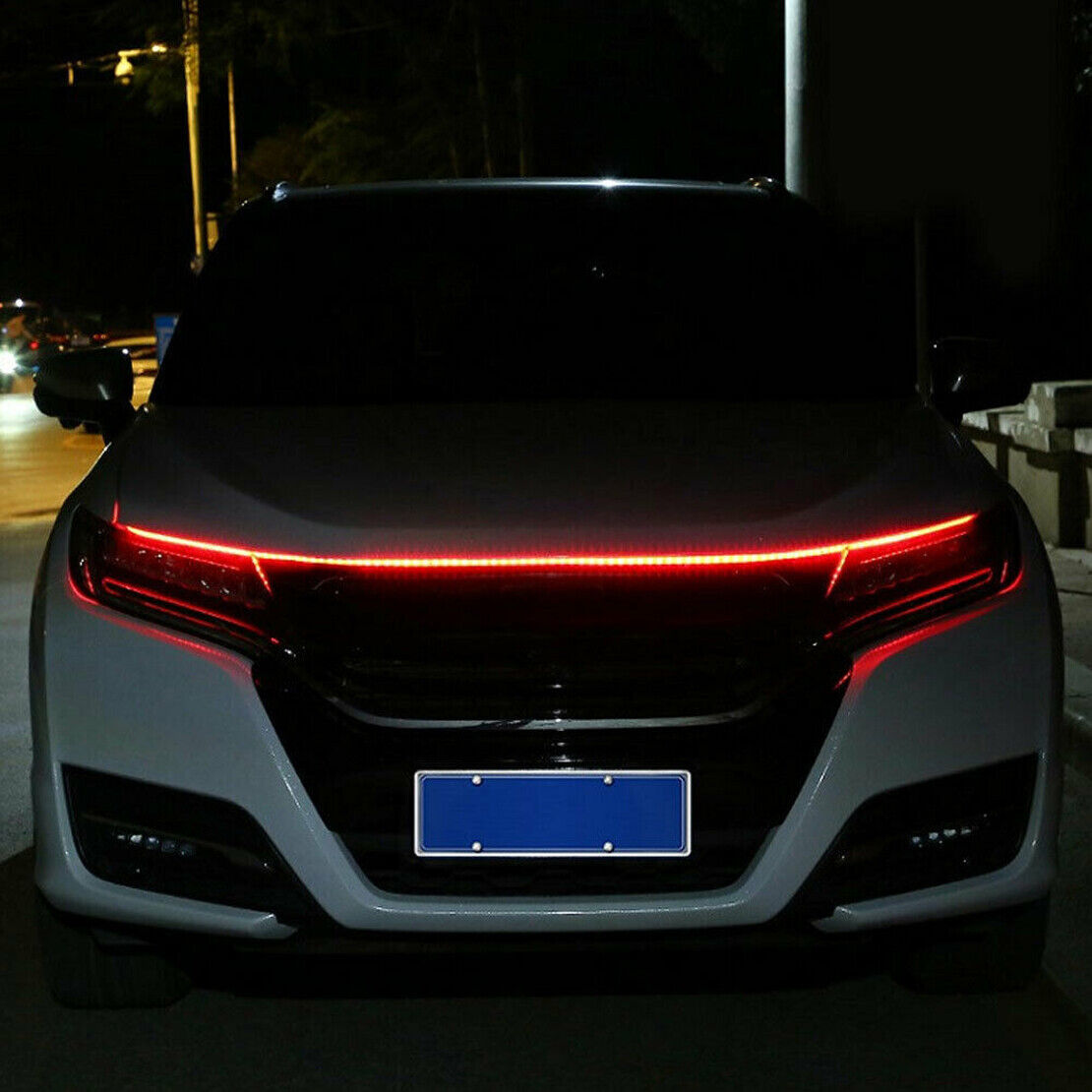 1Set 120cm Car Hood LED Daytime Running Light Strip Waterproof Flexible Lamp 12V