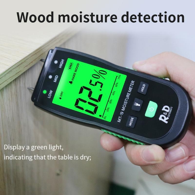 Moisture Detector Moisture Tester Pin-Type Water Leak Detector Damp Tester
