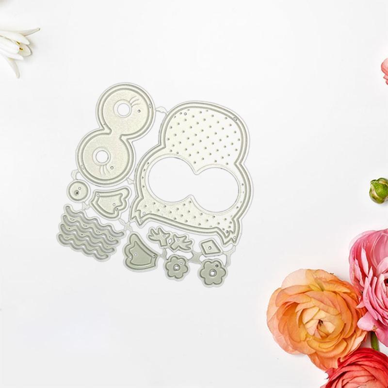 Cute Owl Pendant Metal Die Cut Embossing Stencil Cutting Die for DIY Album Photo