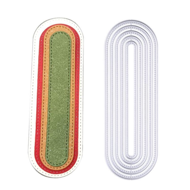 Nested Oval Bookmark Metal Die Cuts Delicate Embossing Script Dies Stencils
