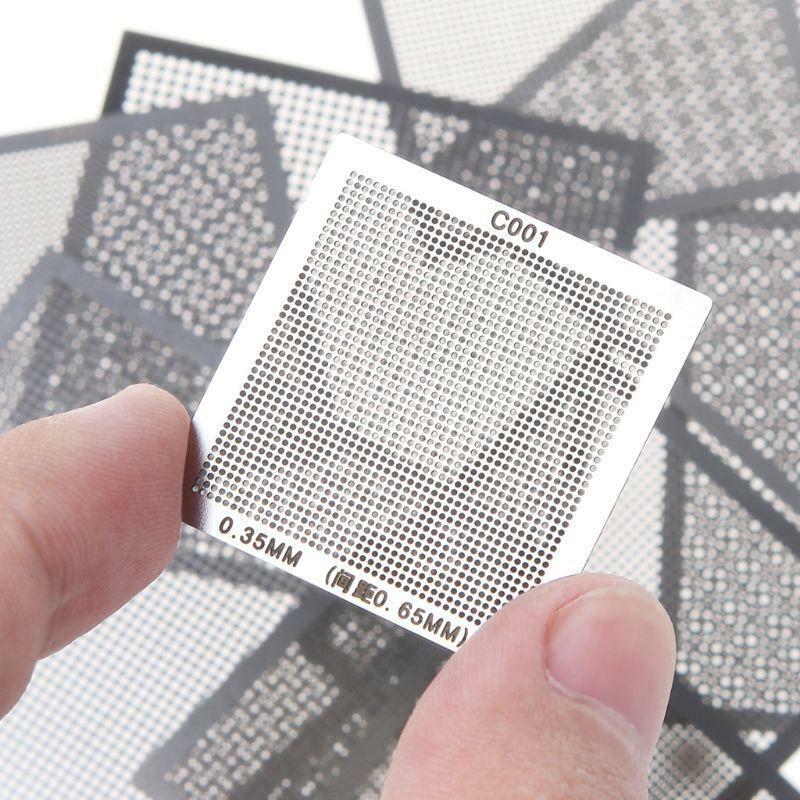 10Pcs/set BGA Reballing Universal Stencil Template Kit for Computer IC Chip