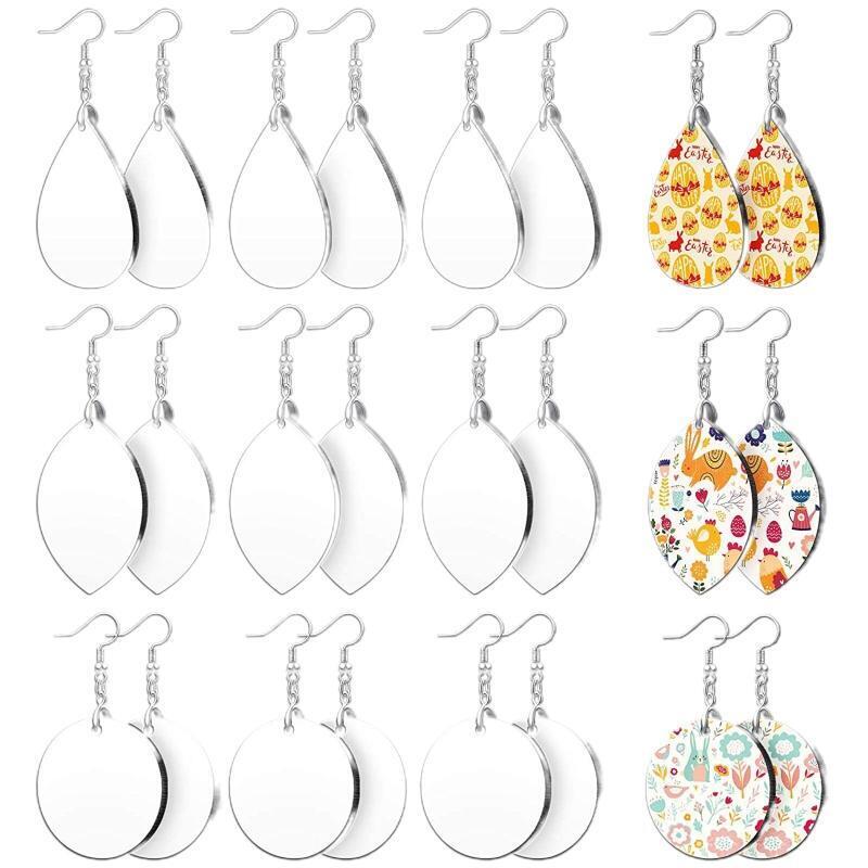 Creative 24x Heat Transfer Sublimation Blank Bar Earrings for DIY Jewelry Making