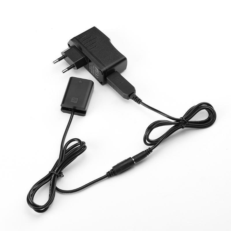 NP-FW50 Dummy Battery Eliminator + 5V 3A EU USB Power Adapter for -Sony Cameras