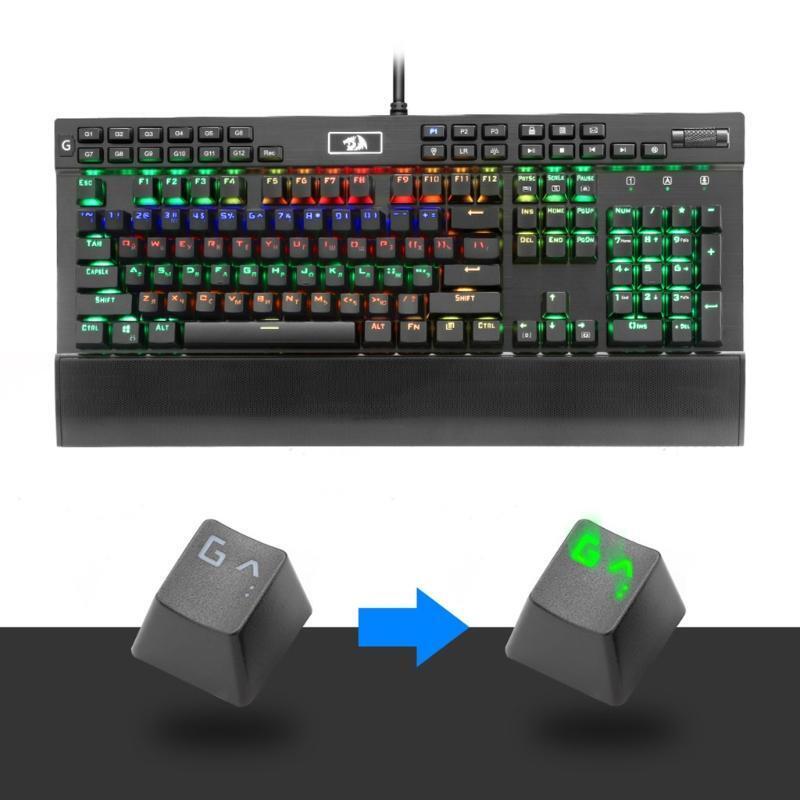 Silicone Backlight Russian Keycap Cherry Profile for Mechanical Keyboard 87Keys