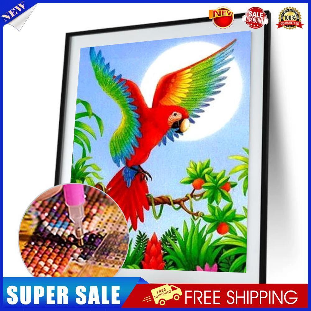 Flower Parrot Diamond DIY Painting Embroidery Cross Stitch Home Decor
