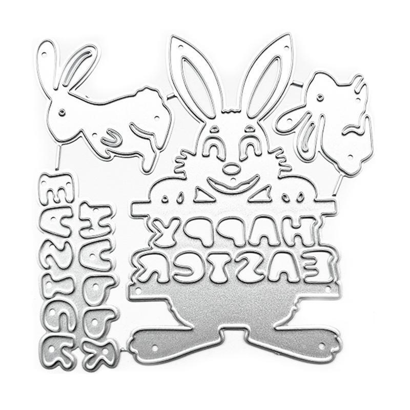 Smiling Bunny Metal Cutting Dies Stencil Scrapbooking Album Paper Card Template