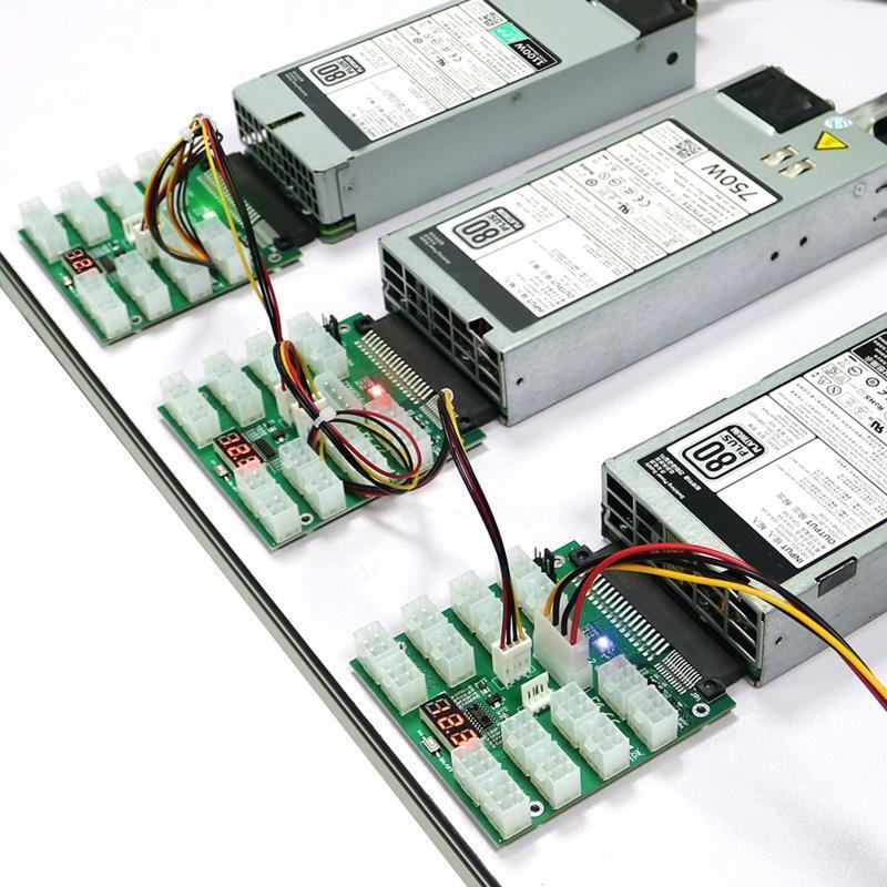 Mining Breakout Board ATX 16 Ports 6 Pin Power Supply Module for Dell 750W 1100W