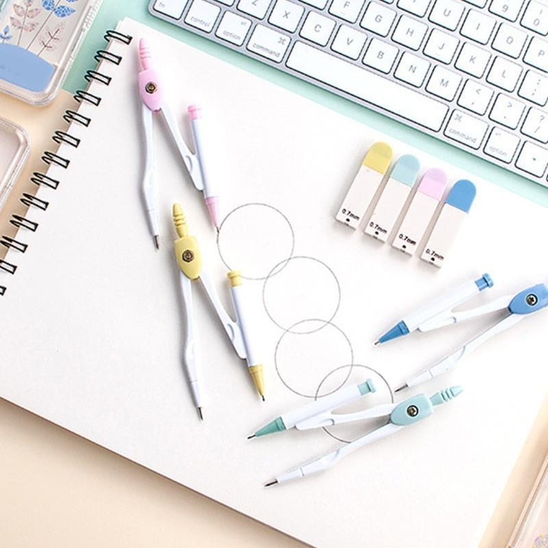 Multi-purpose Compass Kit with 0.7mm Lead Refills Math Drafting Tool for Student