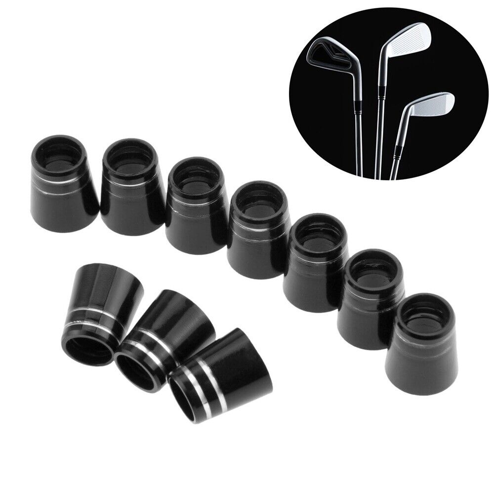 Lot of 10Pcs Black Plastic 15mm Golf Ferrule Replacement for .335 Tip Iron Shaft