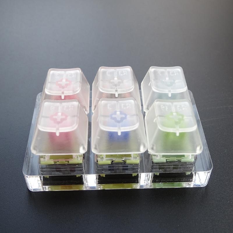 Mechanical Keyboard 6-Key TTC Switch Tester with Acrylic Transparent Keycap Base