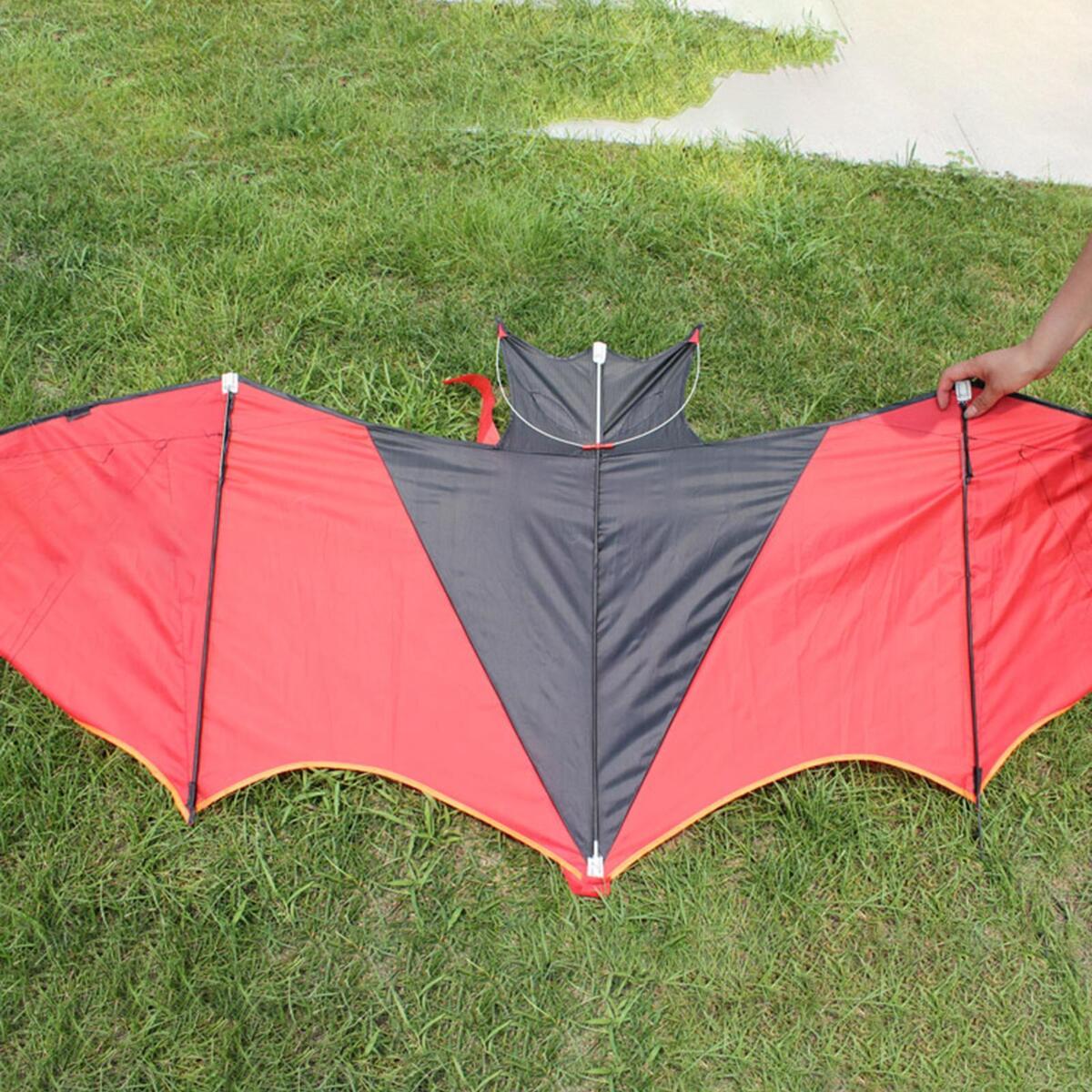 Outdoor Bat Kite Handle with 30M String Bat Kite plaything  for garden and