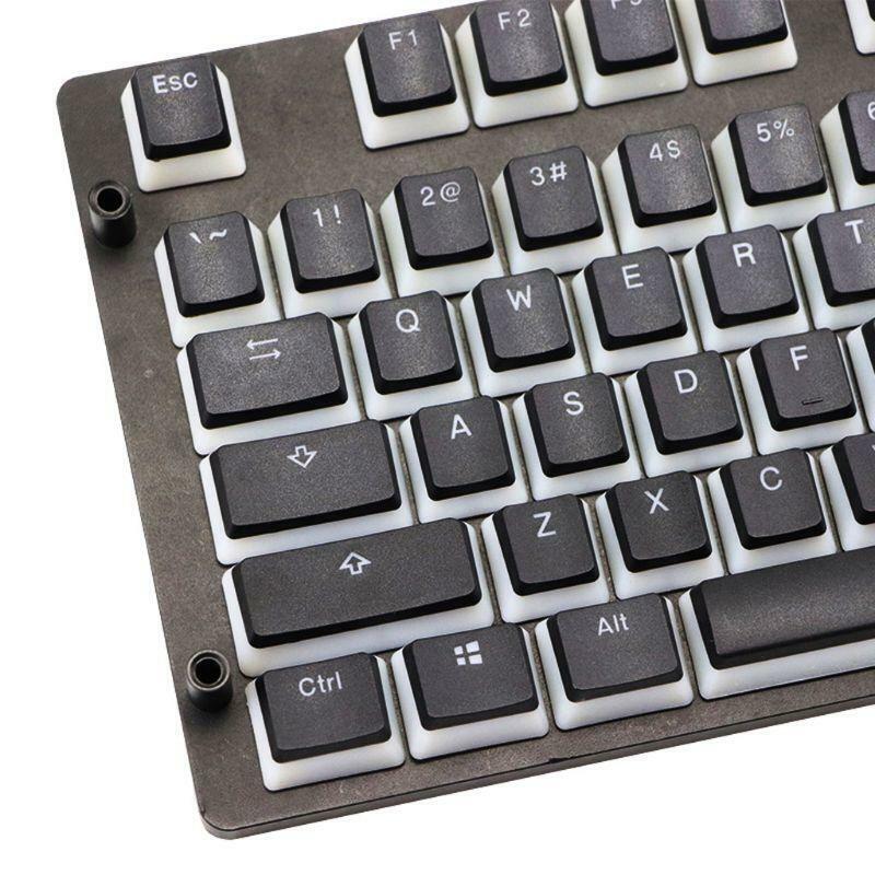 RGB 143 Keycaps ANSI Layout OEM PBT Pudding Double Skin Milk Shot Backlit Keycap