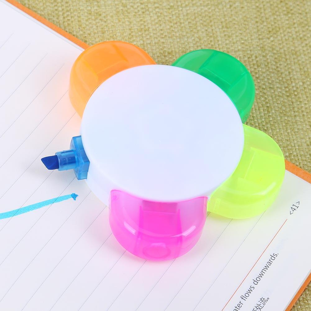 5 Colors Multi-Color Cute Sunflower Highlighter Pen Writing Painting Tools