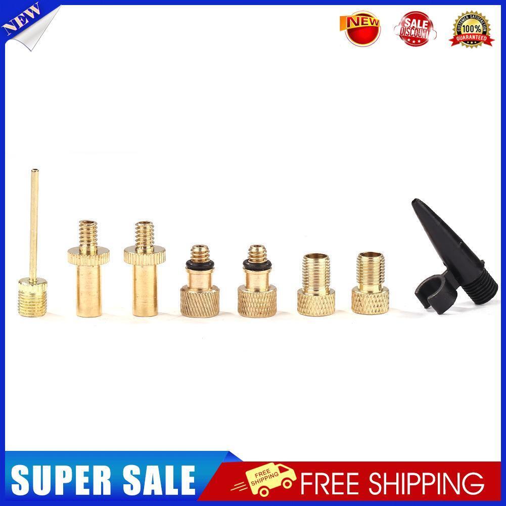 8pcs/set Aluminum Alloy Bike Valve Conversion Nozzles Bicycle Valve Adapter