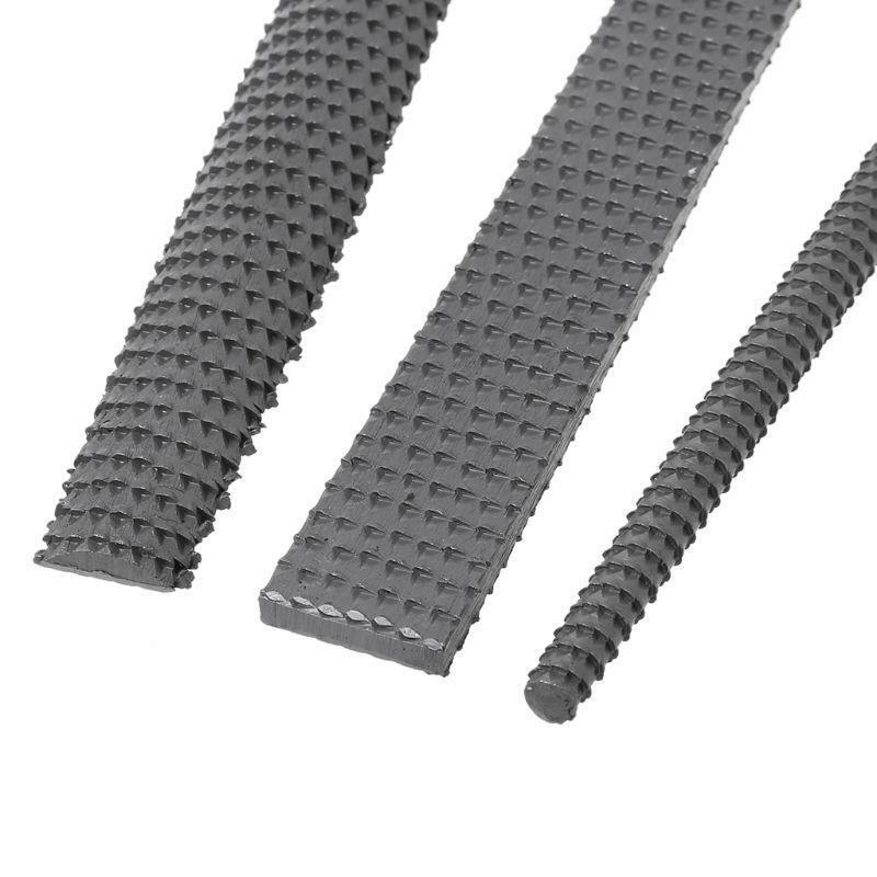 3Pcs/Set Wood Rasp Steel File Carving Flat Round Semi-circular Shape Metal File