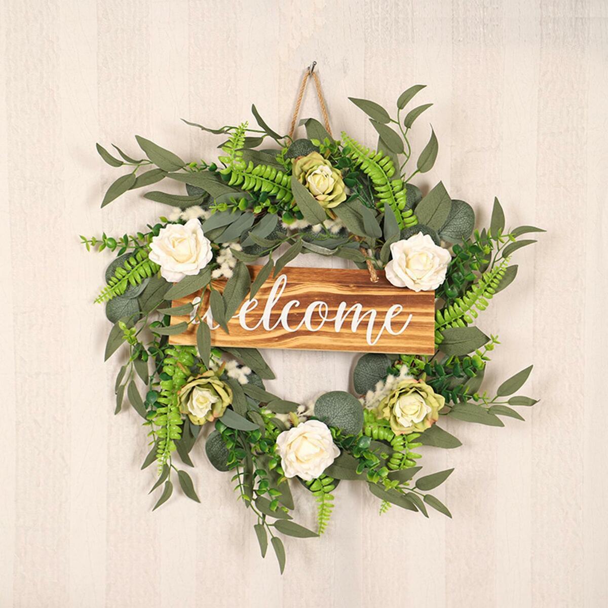 18inch  Wreath Farmhouse Garland Front  Hanging  Decor