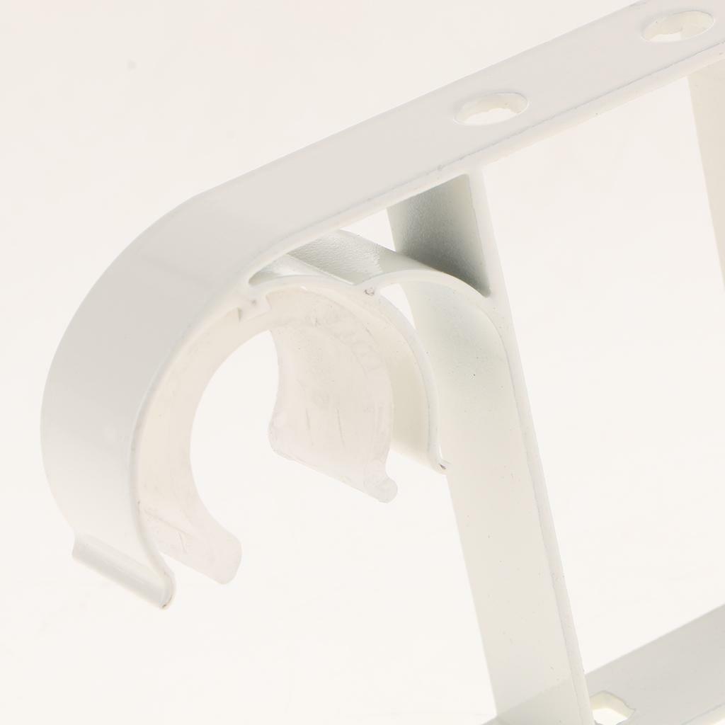 2 Pieces Aluminum  Double Curtain Rod Bracket Holder Ceiling