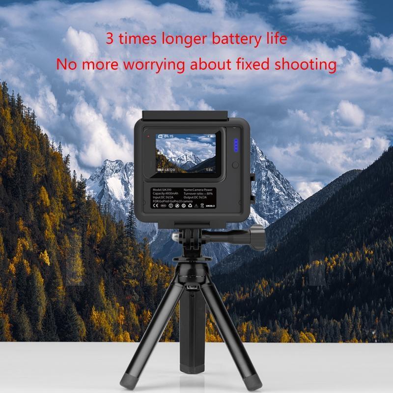 4800mAh Battery Set Protective Frame Housing Case with Battery For Go Pro Hero 9