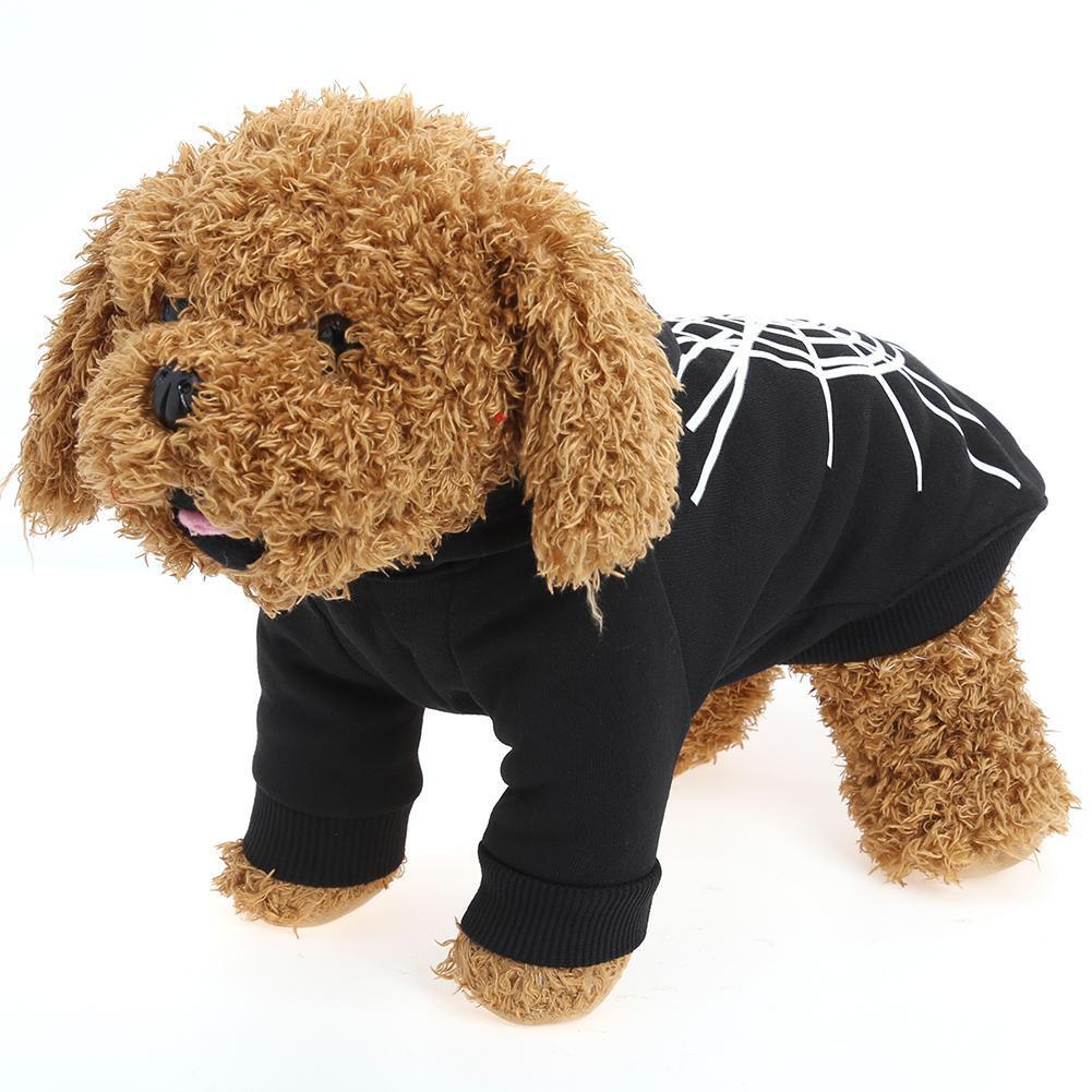 Halloween Spider Web Pet Dog Dress Dog Ghost Festival Sweater S