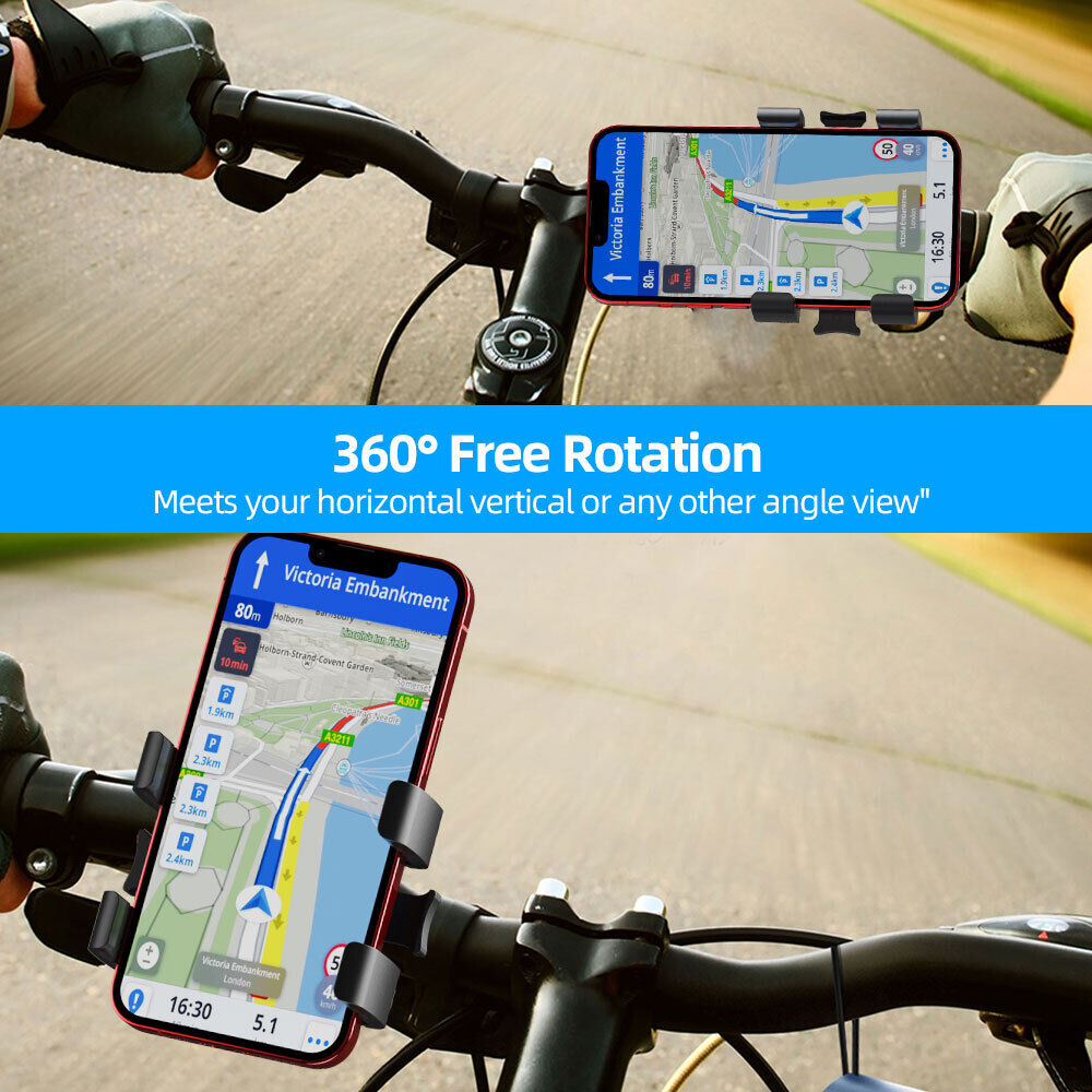Motorcycle Mobile Phone Holder 360 Rotatable Bicycle Cellphone Bracket