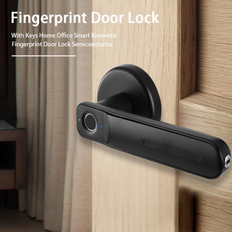 With Keys Home Office Smart Biometric Fingerprint Door Lock Semiconductor
