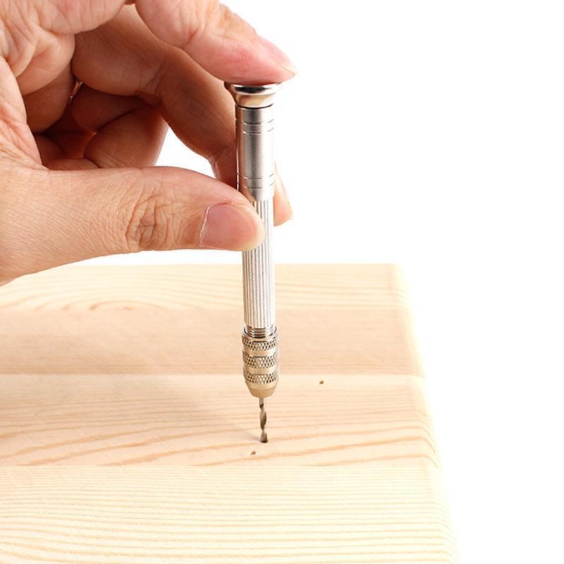 Steel Hand Drill With Empty Oiling Bottle & 20 Silicone Caps Pin Vise for Molds