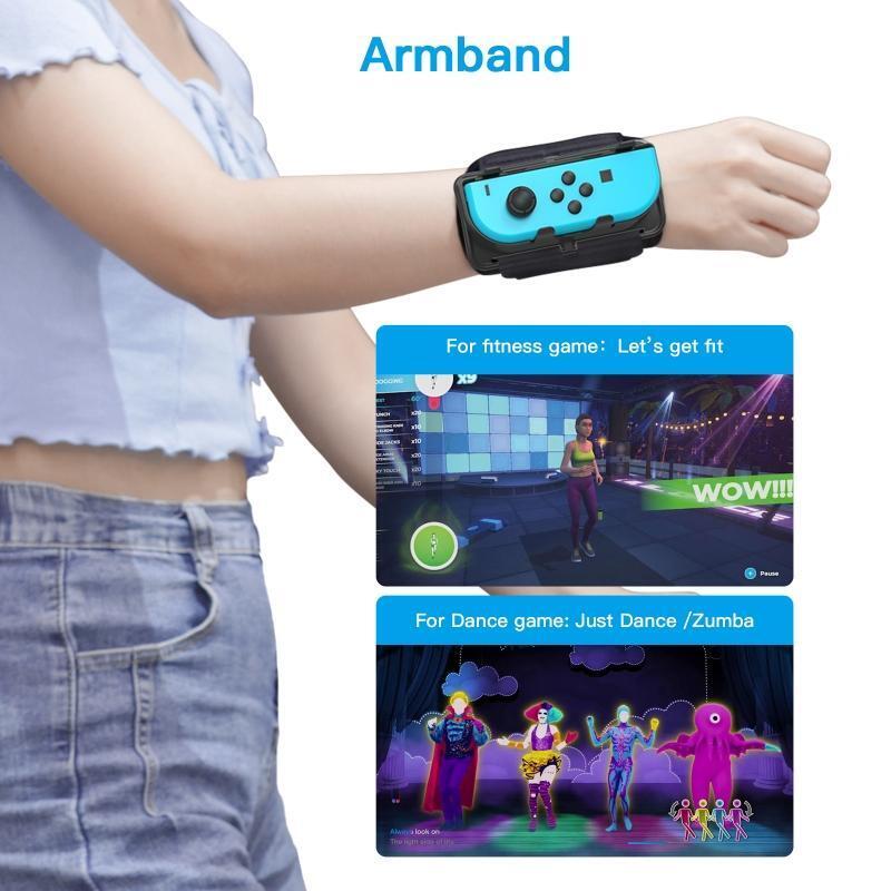 2x Wrist Strap for Switch Controller Armband Adjustable Elastic Dance Strap Band