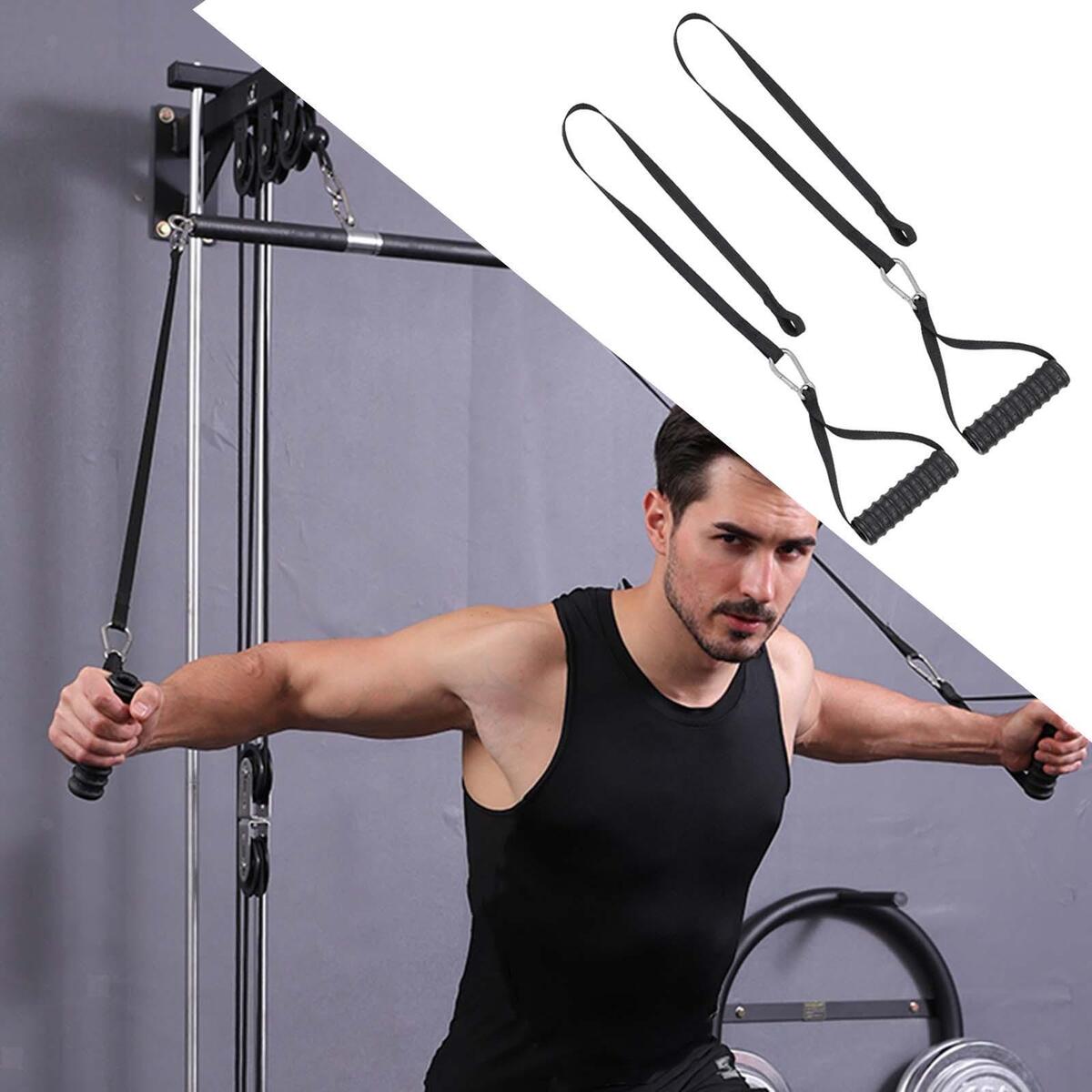 Ergonomic Triceps Rope Pull Down Handle Facepulls for Strength Training
