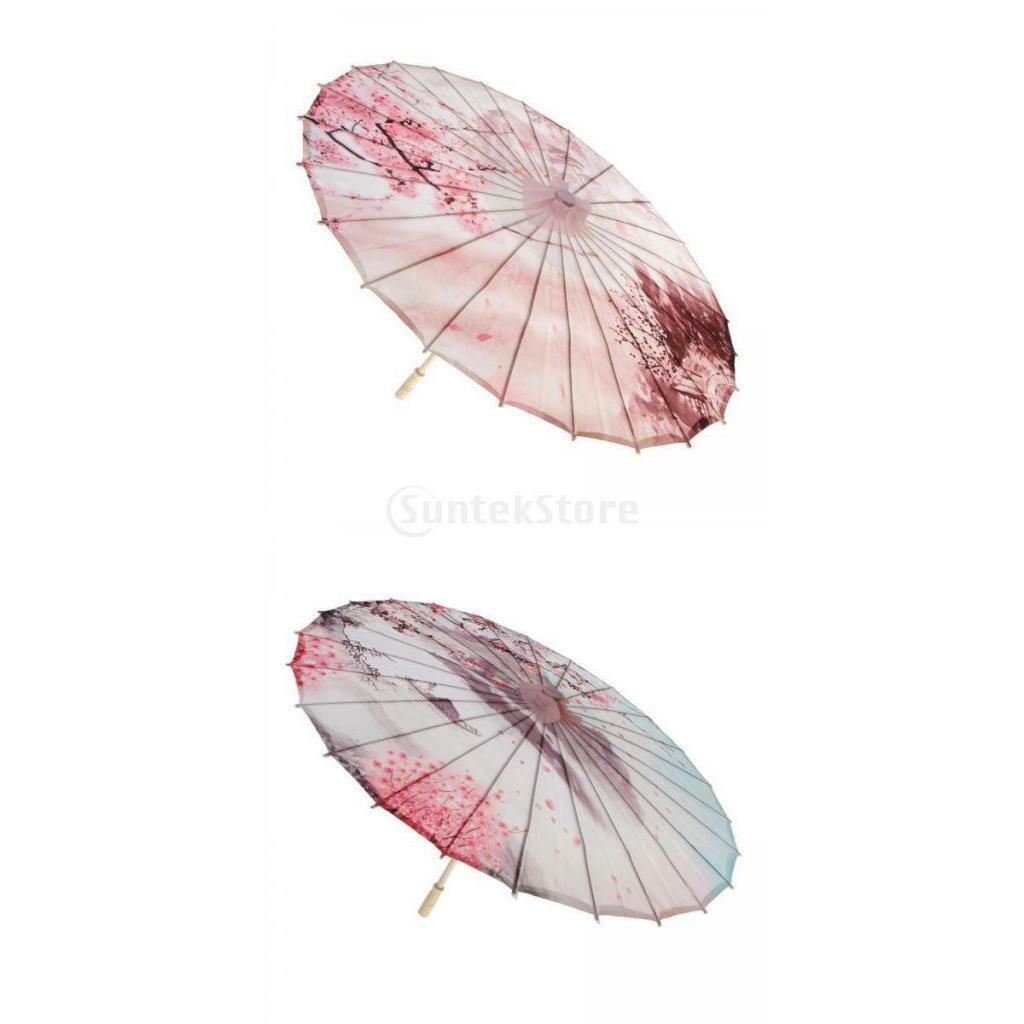 Set of 2 Oil Paper Umbrella Art Umbrella for Parties Decoration Other