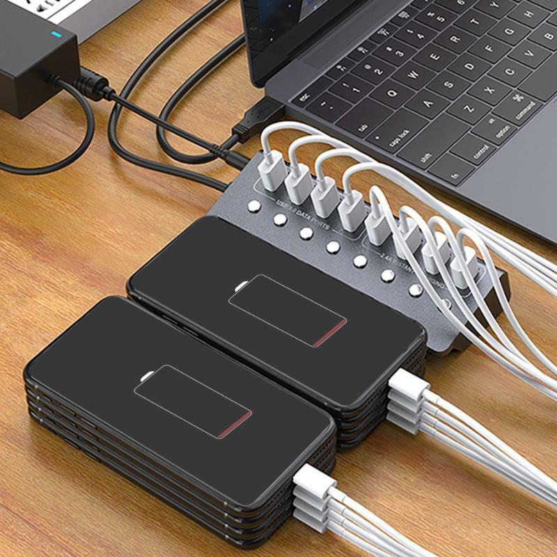 Fast Data Transfer USB Splitter 7-port USB 3.0 Hub with 1 Charging Port