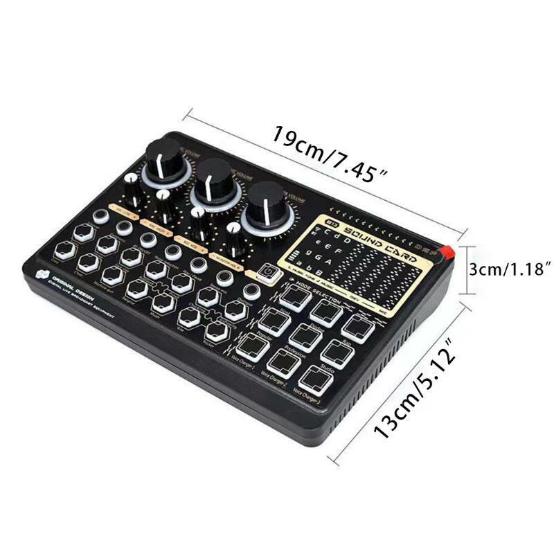 Sound Mixer Board Voice Changer Sound Card Music Recording Karaoke Singing Board