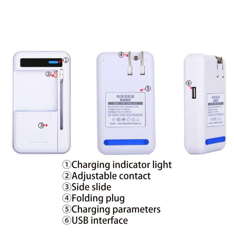 Mobile Battery Charger for Lithium Battery USB Interface Power Adapter for Phone