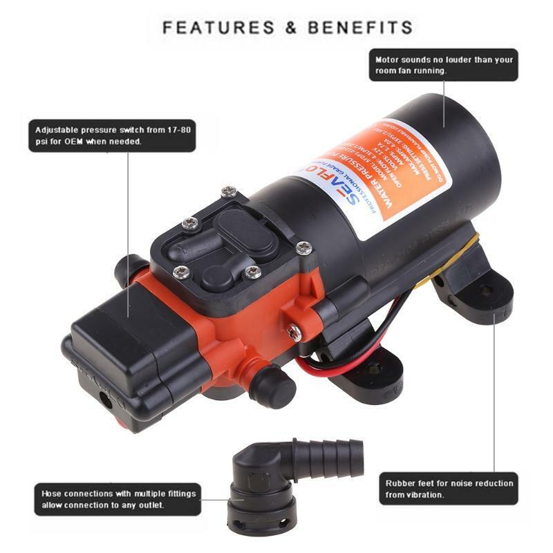 Portable Electric Transfer Water Pump 35PSI Self-priming Water Diaphragm Pump
