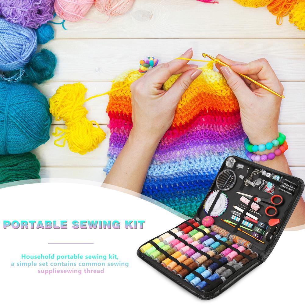 183pcs DIY Multi-function Threads Sewing Box for Hand Quilting Stitching