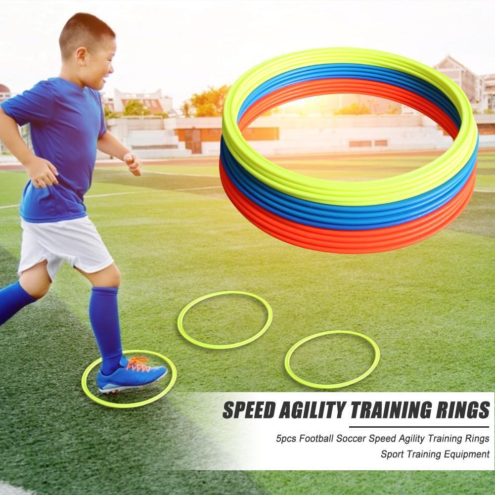 5pcs Football Soccer Speed Agility Rings Sport Training Equipment (30cm)
