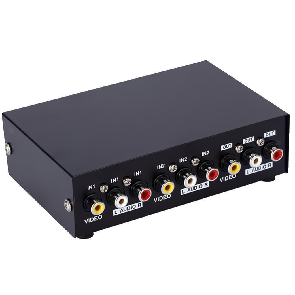 Port RCA Audio And Video Composite AV Switcher Selector Distributor  for DVD, ,