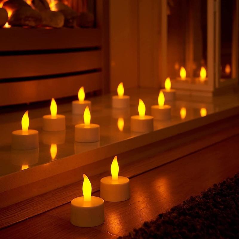 Led Tea Lights 24 Pcs Mini Candle Lamp Battery Operated Flameless No Flickering