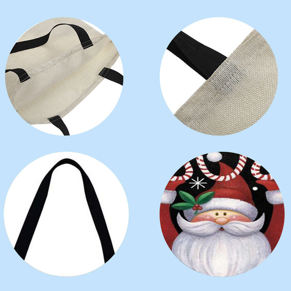 Santa Claus Printed Shoulder Shopping Bag Casual Large Tote Handbag
