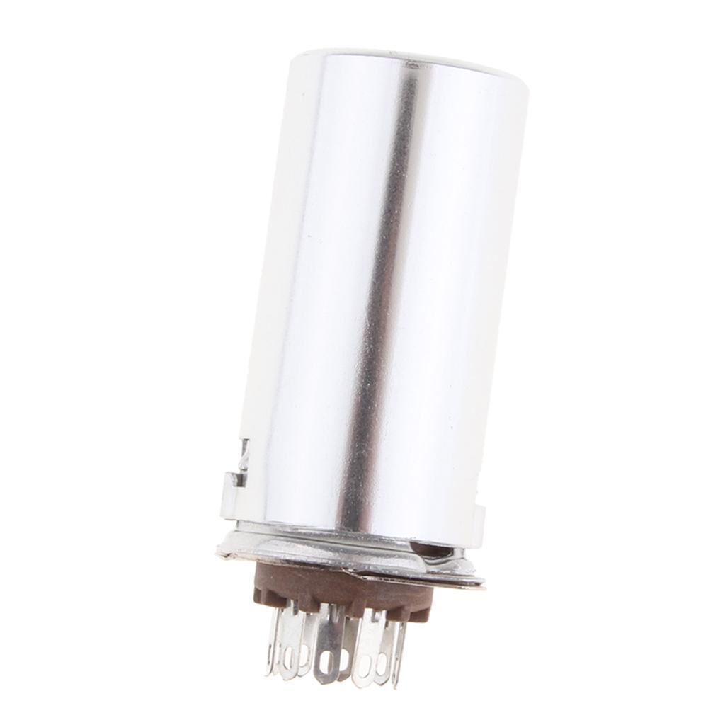 9Pin Vacuum Tube Socket w/ Aluminum Shield for 12AX7 12AU7 E88CC 6922 6n1