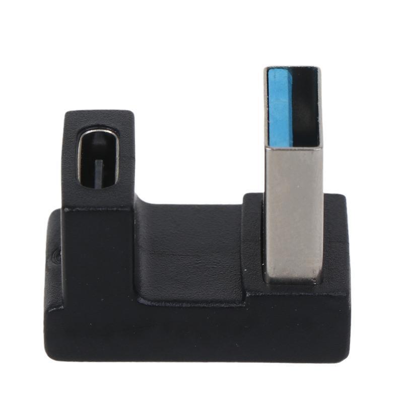 180 Degree USB 3.0 Right Angle A Male to USB 3.0 Type C Female Adapter 10Gbps