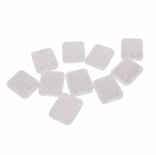10PCS Transparent Standard SD SDHC Memory Card Cases Holder Box Storage Plastic