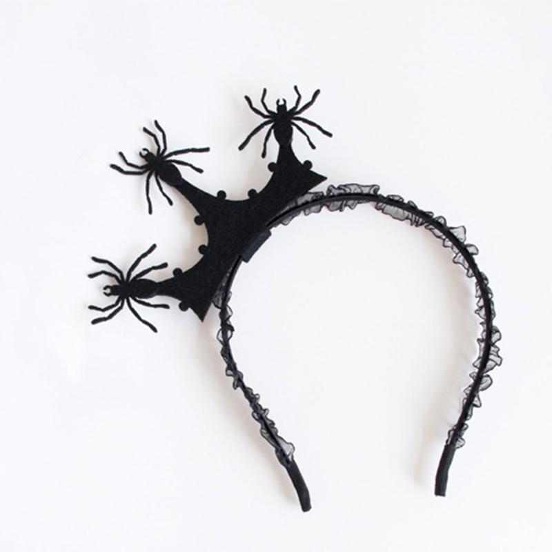 Spider Headband Halloween Tiaras Crowns Hair Hoop Photo Shoot Goth Headband
