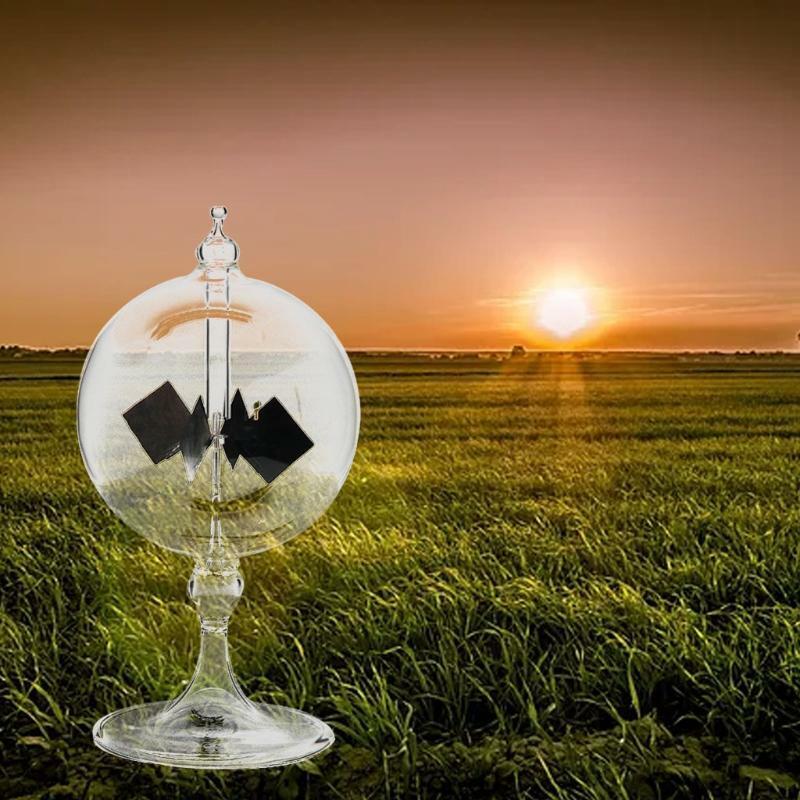 Glass Radiometer Radiation Dosimeter Clear Solar Power Radiometer Vanes Science